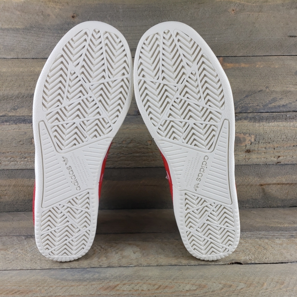 adidas Tyshawn Men's Leather Skate Casual Shoes White Red - Picture 6 of 11
